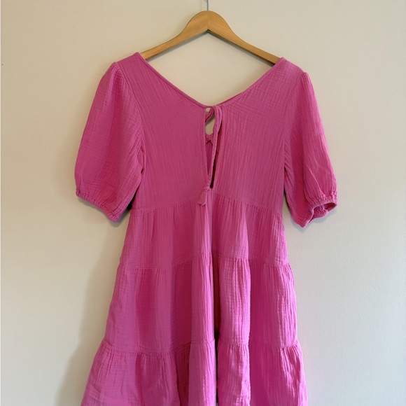 Aerie Pink "Lip Gloss" Pool to Party Cover Up Dress Size M - Picture 2 of 6